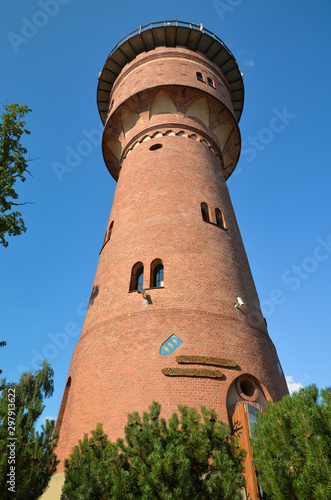Fototapeta Naklejka Na Ścianę i Meble -  Old brick water tower. Gizycko, Masuria, Poland. 