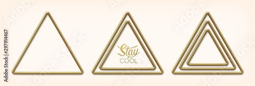 Set of abstract golden triangular frames