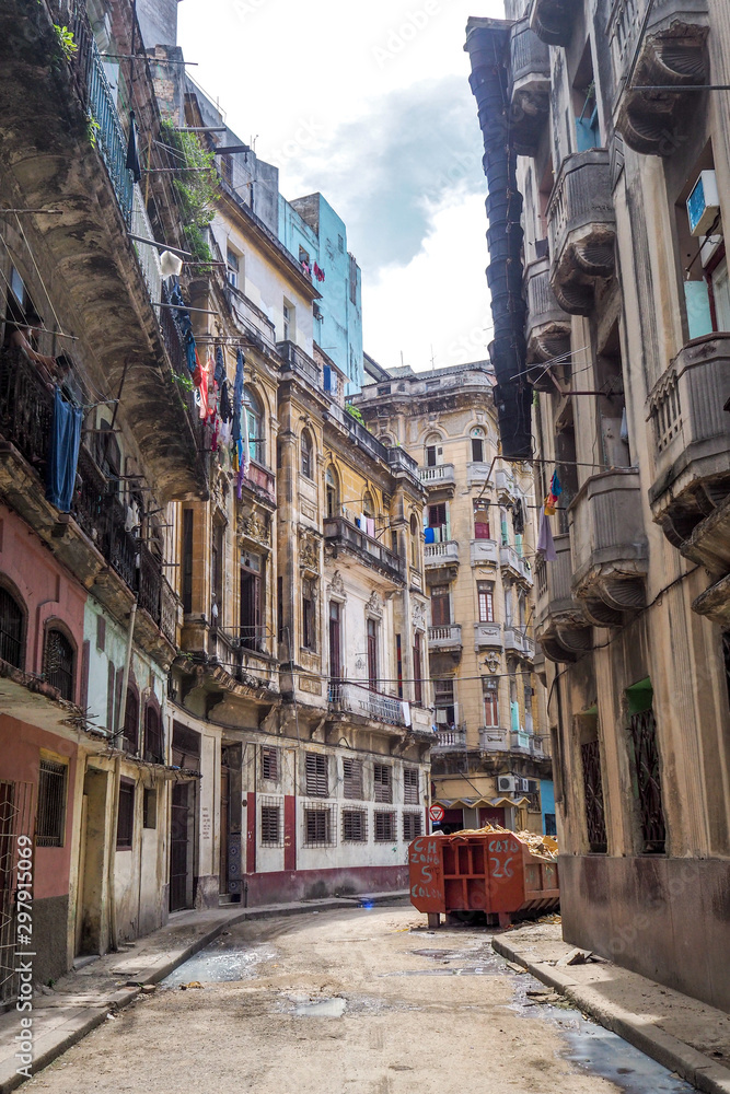 Walking through the streets of old Havana in Cuba