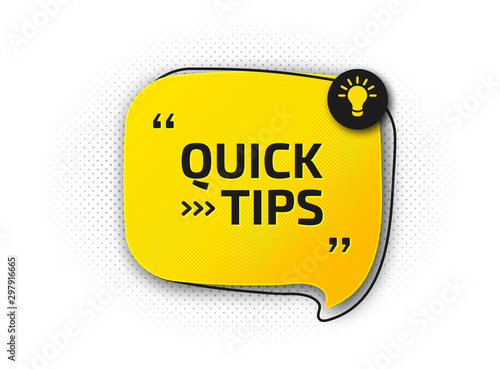 Useful quick tip. Trick suggesting advice and help