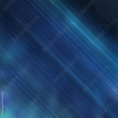diagonal motion speed lines background or backdrop with midnight blue, very dark blue and teal blue colors. good for design texture. square graphic