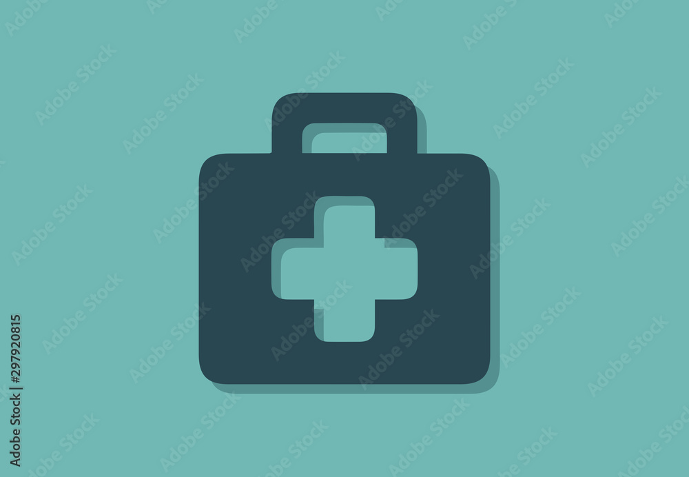 Medical case silhouette vector Medical case silhouette vector