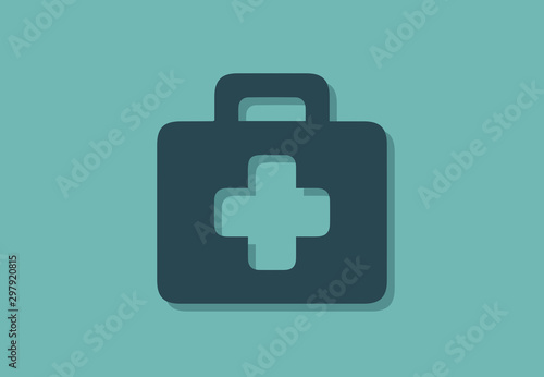 Medical case silhouette vector