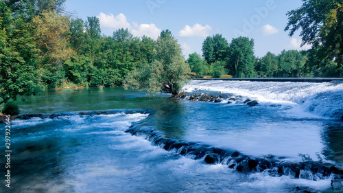 Waterfall in forest. Mreznica river near Duga Resa. Croatia.