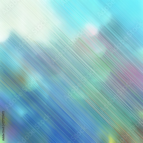diagonal lines background or backdrop with medium aqua marine, cadet blue and lavender colors. good for design texture. square graphic © Eigens