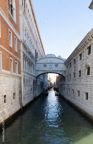 View of the Bridge of Sighs or Ponte dei Sospiri. Travel, holiday photo. Venice. Italy. Europe.