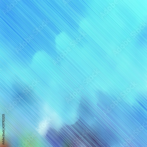 diagonal lines background or backdrop with sky blue, dark slate blue and steel blue colors. dreamy digital abstract art. square graphic © Eigens