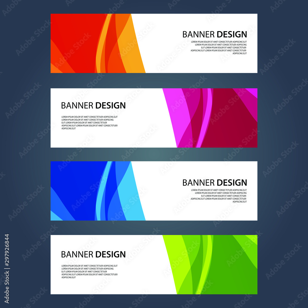 Fototapeta premium Vector Abstract design banner web template