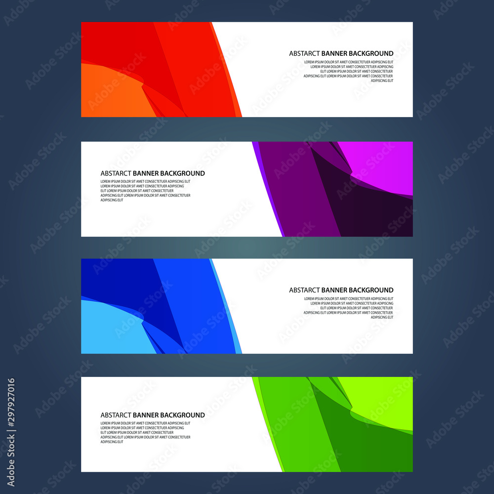 Naklejka premium Vector Abstract design banner web template