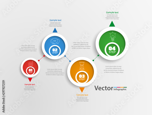 Infographics vector design template. Vector illustration can be used for  workflow layout, diagram, number options, web design. Eps 10