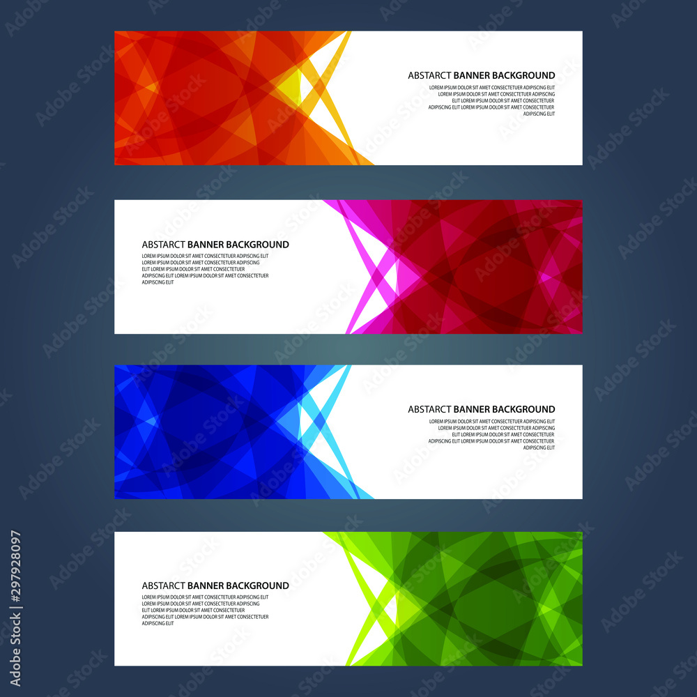 Naklejka premium Vector Abstract design banner web template