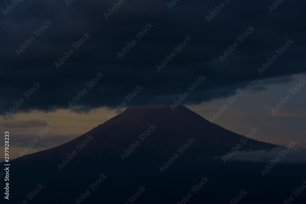 volcano ,The Popocatepetl in the morning, puebla , mexico