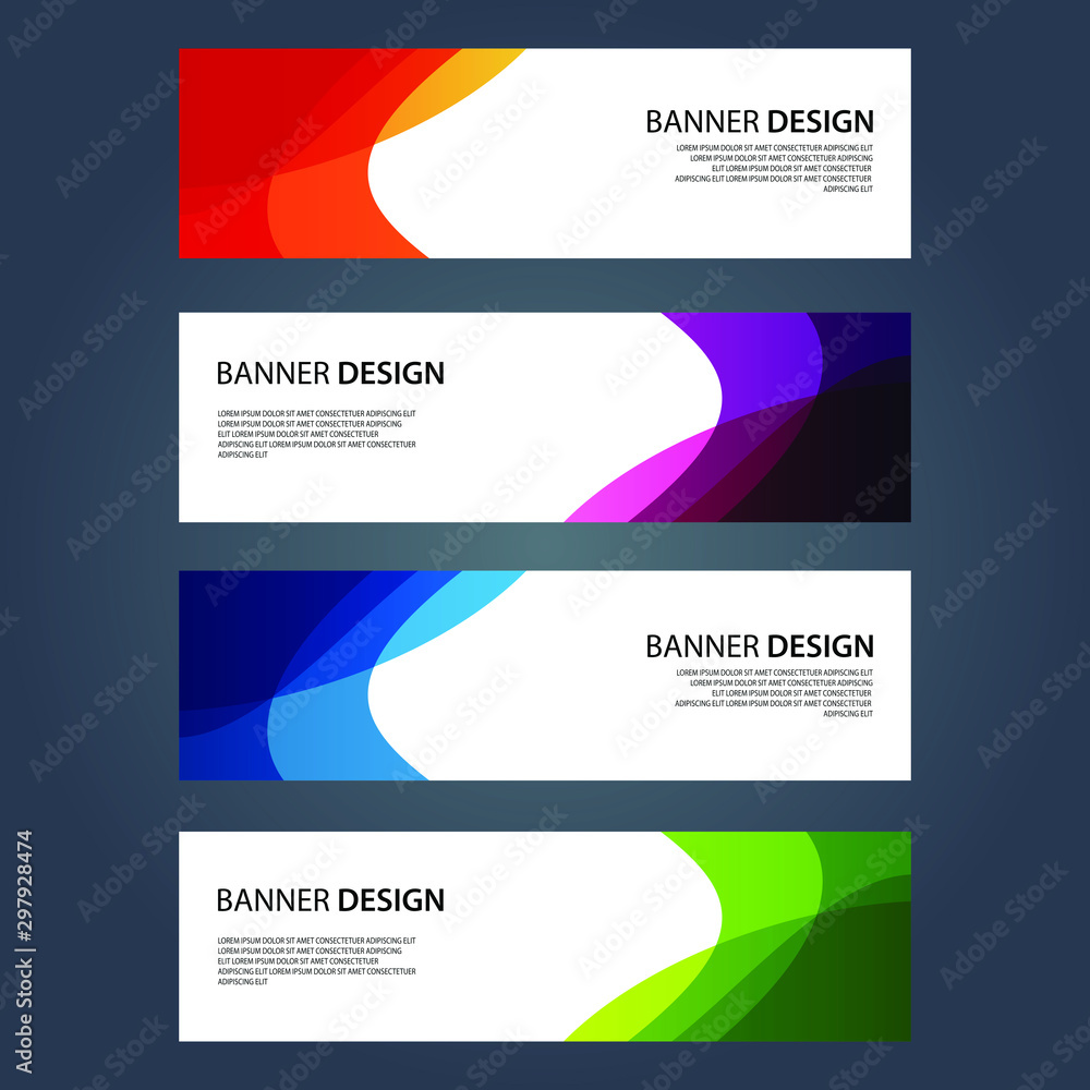Naklejka premium Vector Abstract design banner web template