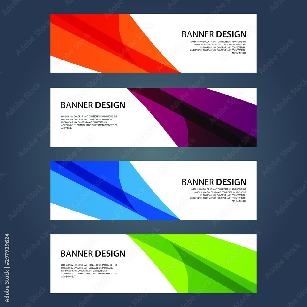 Naklejka premium Vector Abstract design banner web template