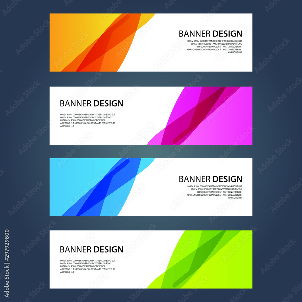 Naklejka premium Vector Abstract design banner web template