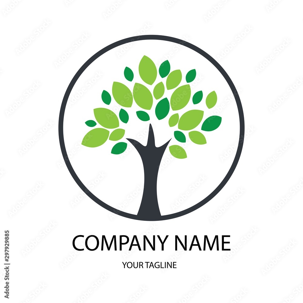 Obraz premium tree logo vector