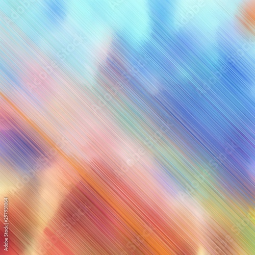 diagonal lines background or backdrop with pastel blue, silver and indian red colors. dreamy digital abstract art. square graphic