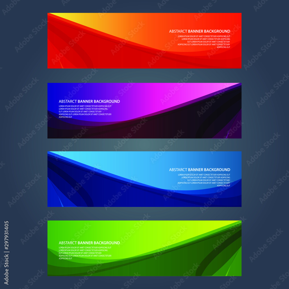 Naklejka premium Vector Abstract design banner web template
