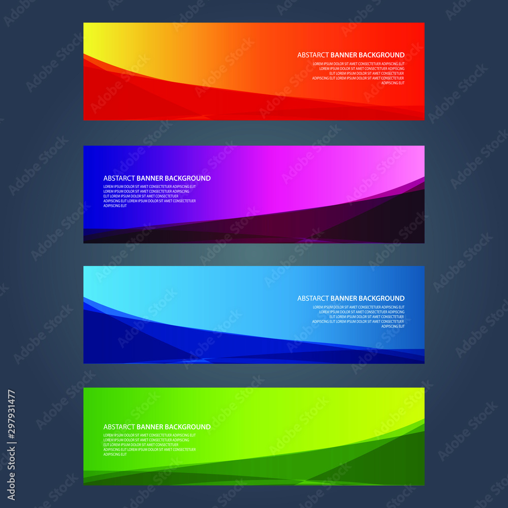 Naklejka premium Vector Abstract design banner web template