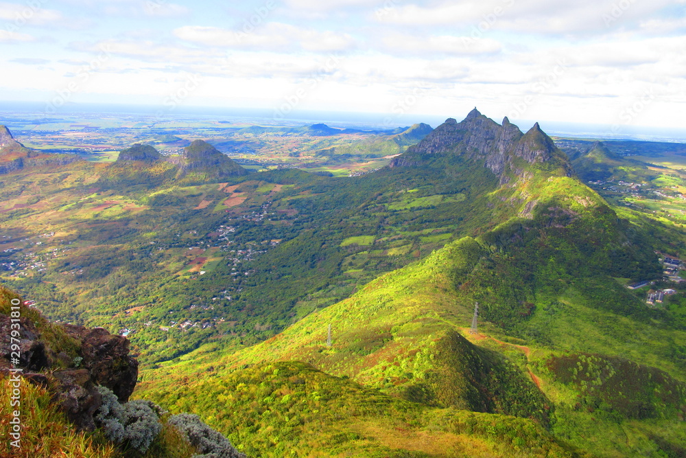 Fototapeta premium vue panoramique de l'ile maurice
