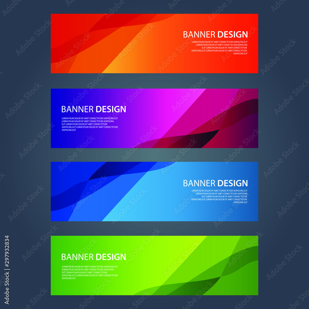 Naklejka premium Vector Abstract design banner web template