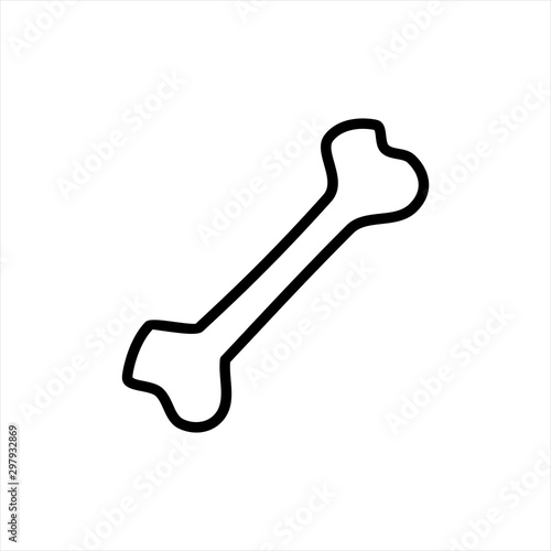 Bone icon isolated on white background. Simple sign. Bone icon trendy and modern symbol for graphic and web design. Vector illustration.
