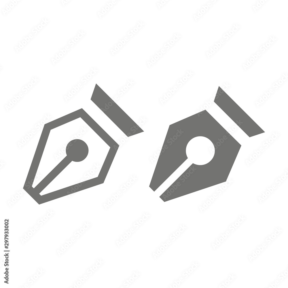 Nib pens icon. pen for your website design Nib pens icon. pen for your website design