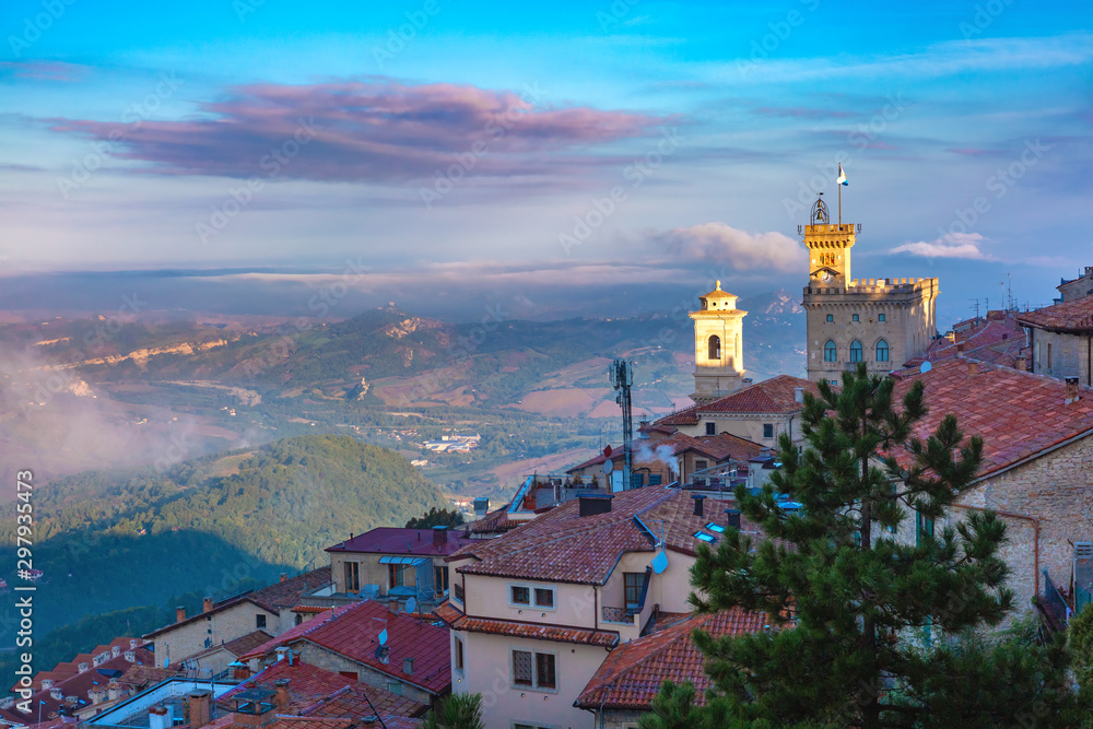 San Marino at sunrise