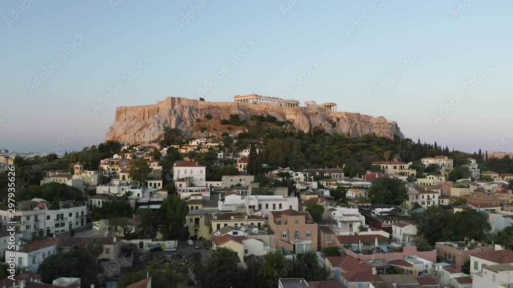 Parthenon, Acropolis, Athens, Greece. Drone Shot Birds Eye 4K Travel Parthenon, Acropolis, Athens, Greece. Drone Shot Birds Eye 4K Travel