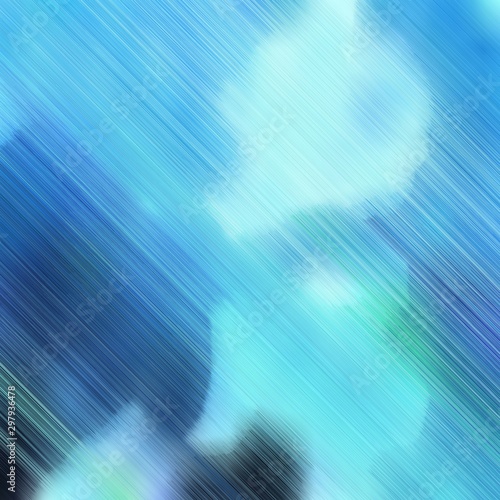 futuristic motion speed lines background or backdrop with sky blue, dark slate gray and pale turquoise colors. dreamy digital abstract art. square graphic © Eigens