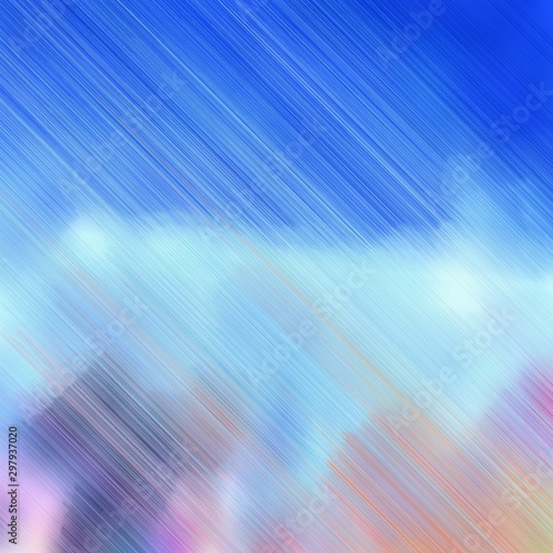 diagonal lines background or backdrop with sky blue, light steel blue and royal blue colors. dreamy digital abstract art. square graphic © Eigens