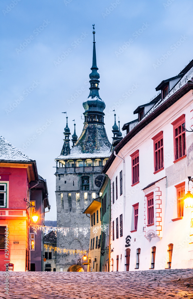 Fototapeta premium medieval town of Sighisoara, Transylvania, Romania