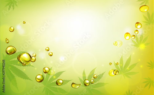 Cannabis or marijauna oil medical Brochure design.