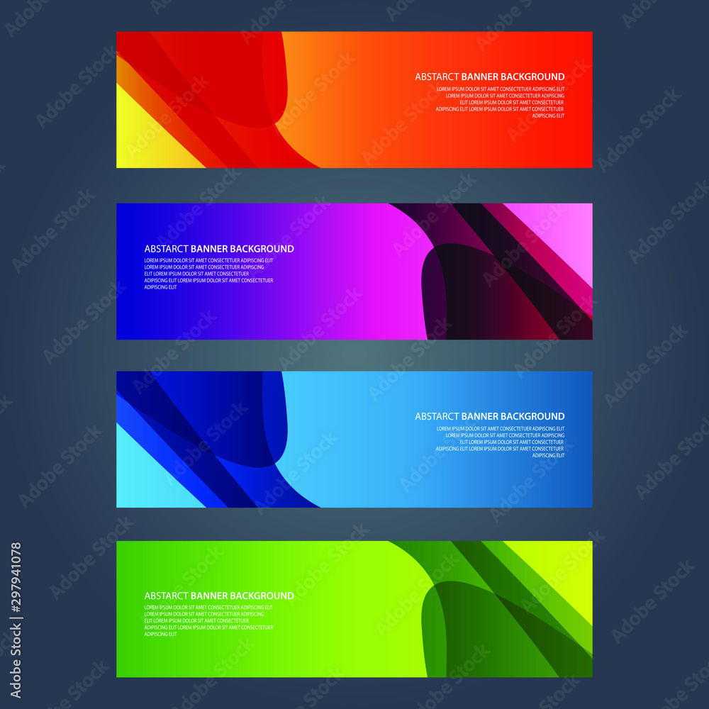 Naklejka premium Vector Abstract design banner web template