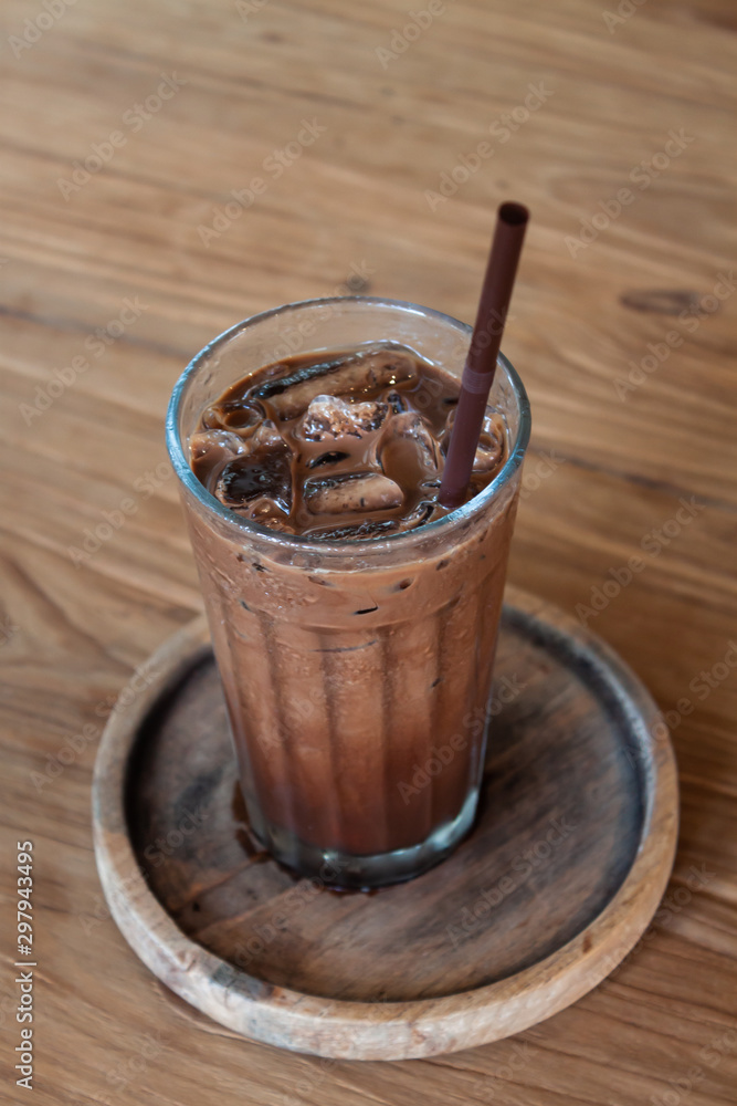 Iced coffee in coffee shop Iced coffee in coffee shop
