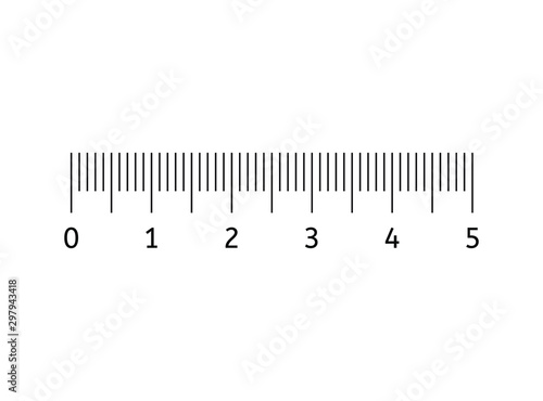 Vector Measuring scale, markup for rulers isolated on white background