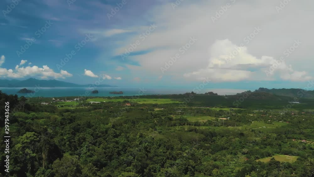 Slow motion aerial of a tropical island Slow motion aerial of a tropical island