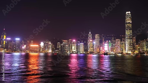 Wallpaper Mural Timelapse of Hong Kong Victoria Harbour Night view Torontodigital.ca