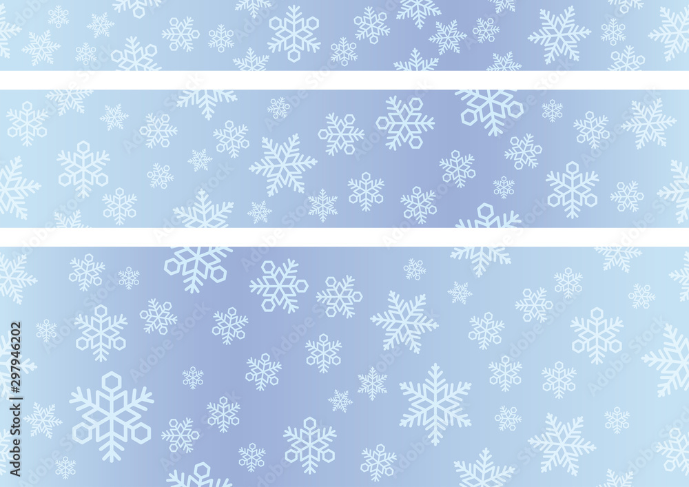 雪の結晶のシームレスなパターンセット