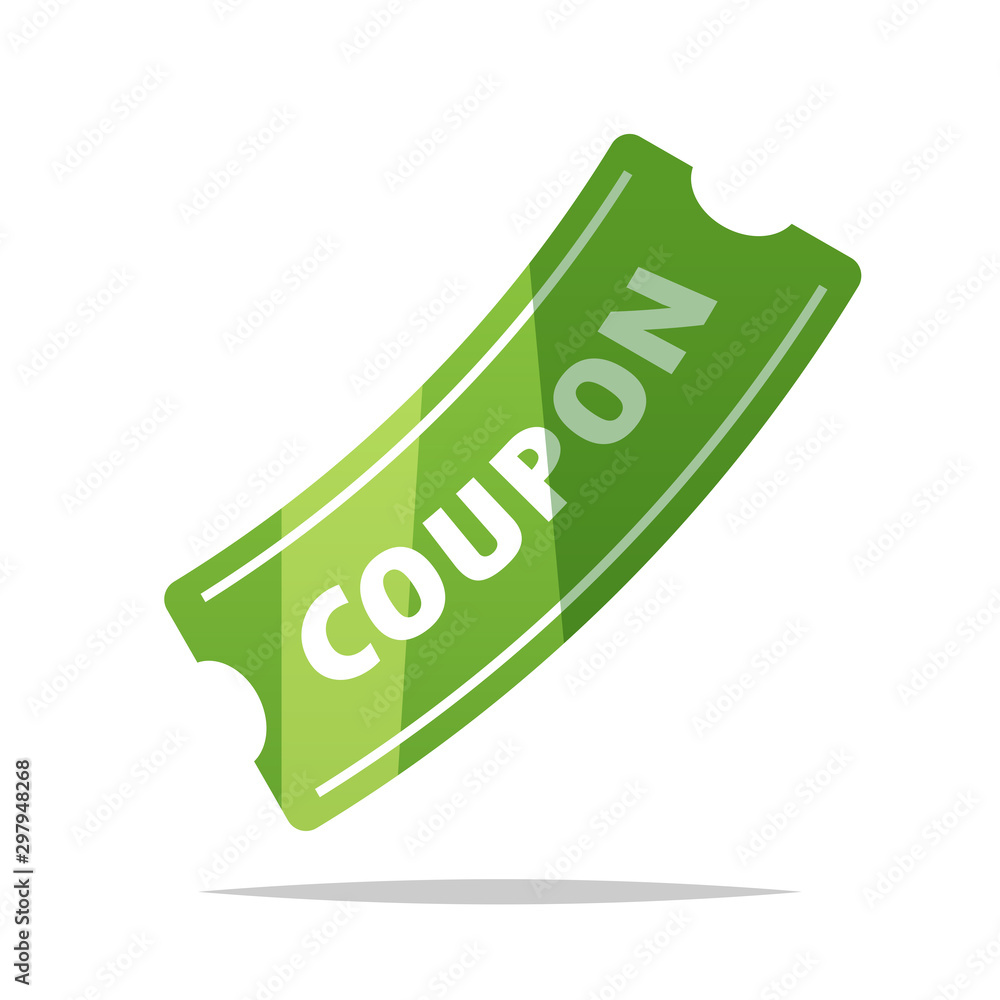 Coupon ticket vector isolated illustration Coupon ticket vector isolated illustration