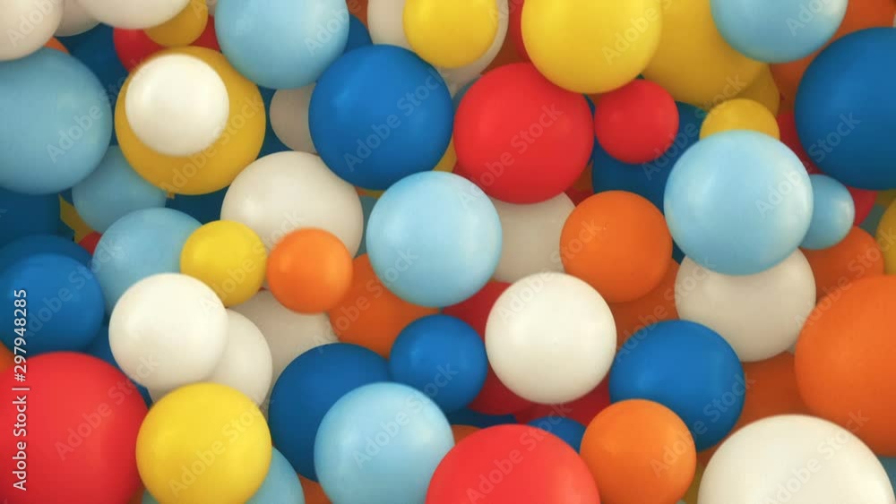 Colorful 3d falling spheres background Colorful 3d falling spheres background