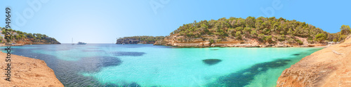 Cala Portals Vells Calvia Mallorca Majorca Spain panorama turquoise mediterranean sea photo