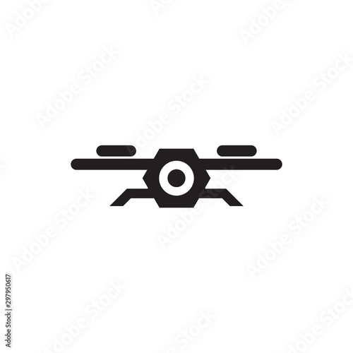 Drone icon logo design vector illustration template