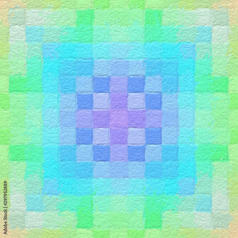 Fototapeta premium Abstract mosaic of pastel colored squares. geometric colorful pattern. Picture for creative wallpaper or design art work.