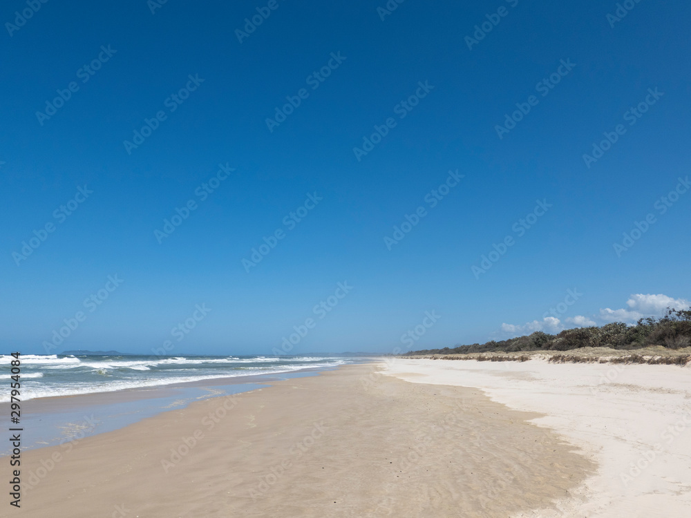 Kitesurfing on Brunswick Beach Byron Bay Australia Kitesurfing on Brunswick Beach Byron Bay Australia