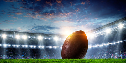 American football arena. Mixed media
