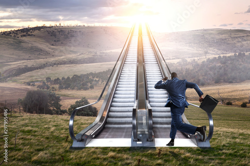 Foto Shortcut to his success. Mixed media