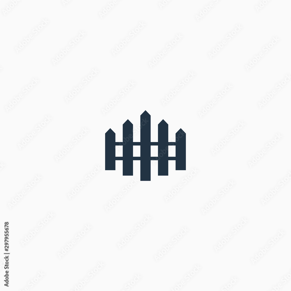 Fence Logo Icon Design Template Vector Illustration Stock Vector ...