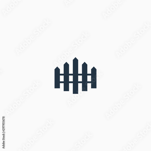 Fence Logo Icon Design Template Vector Illustration