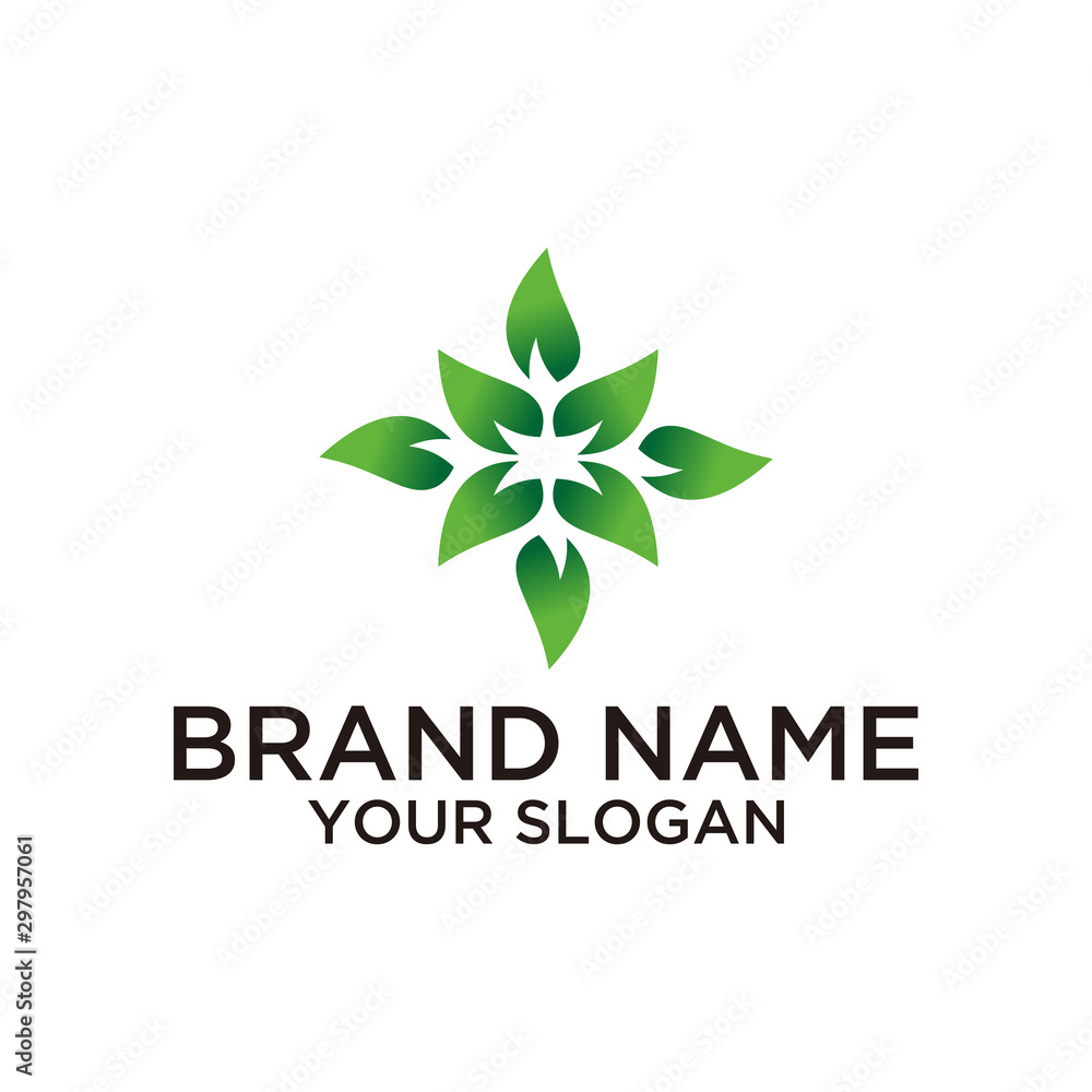 design vector leaf template that is good for a variety of businesses design vector leaf template that is good for a variety of businesses